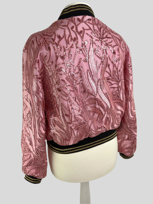 Pink Sparkling Bomberjacke Björn Roth Fashion Designer
